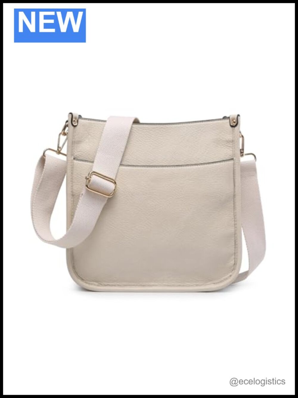 Faux Leather Crossbody Bag with Adjustable Strap